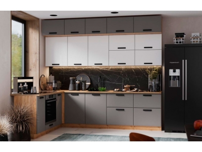 Угловая кухня 280х200 "Призма" с антресолями