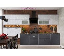 Кухня 3.8 метра "Бетон"