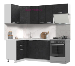Угловая кухня 220х120 "Бетон"
