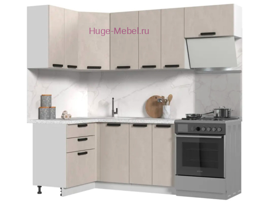 Угловой кухонный гарнитур 220х120 "Пасаденна"