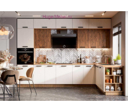 Угловая трехуровневая кухня 340х180 "Пасаденна"