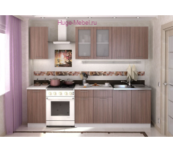 Кухня 2 метра "Дина шимо тёмный"