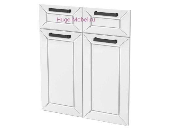 Кухонный фасад Ф-51-М холст белый (Альфа)