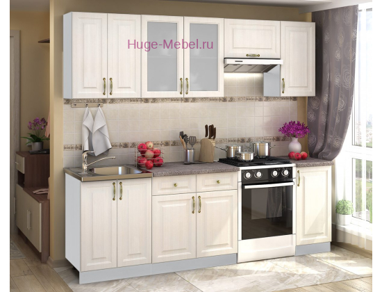 Кухня 2.4 метра "Юлия сандал белый"