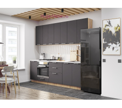 Кухня 240 см "Катрин" графит