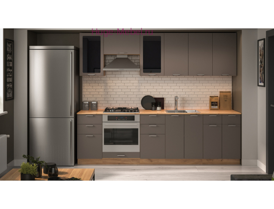 Кухонный гарнитур 2.6 метра "Катрин" муссон