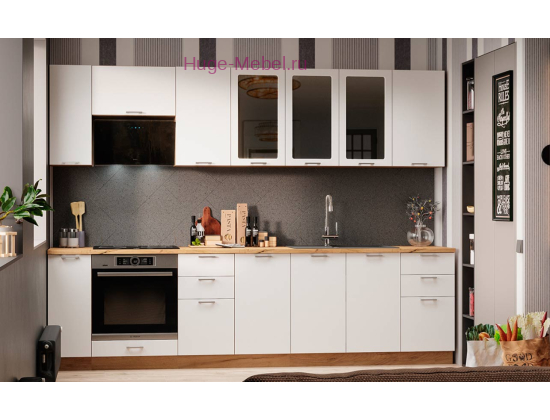 Белая кухня 290 см "Катрин"