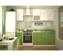 Кухня 1.6 метра "Ксения Белый/Олива"