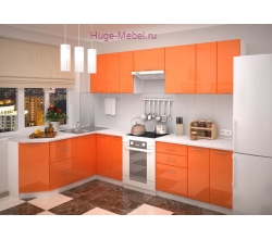 Угловая кухня "Ксения 170х290 оранж"