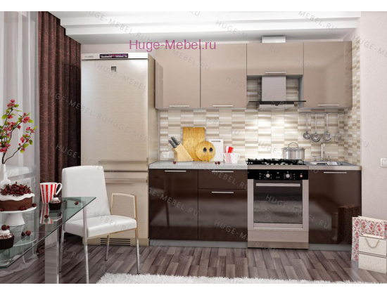 Кухня 2 метра "Ксения кофе +шоколад"