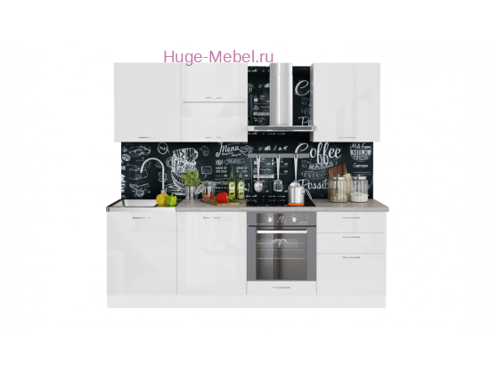 Белая кухня 2.4 метра "Ксения"