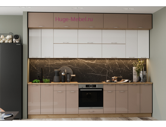 Кухня 3 метра "Ксения" с антресолями