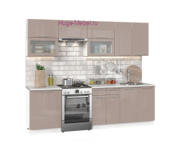 Кухонный гарнитур 2.6 метра "Ксения кофе"
