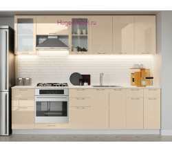 Кухонный гарнитур 2.6 метра "Ксения ваниль"