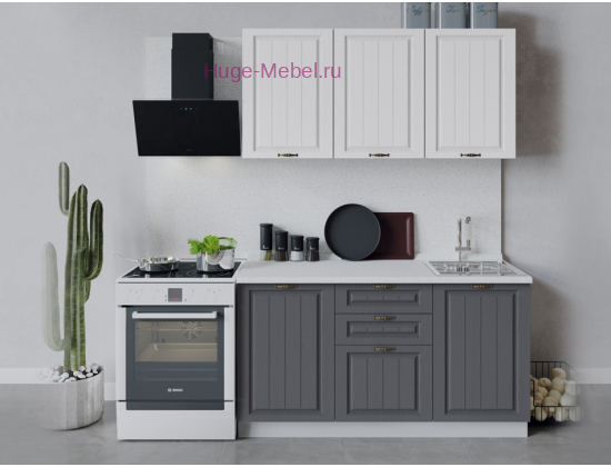 Кухня 1.5 метра "Мария графит/белый"