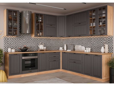 Угловая кухня 260х260 "Мария" графит