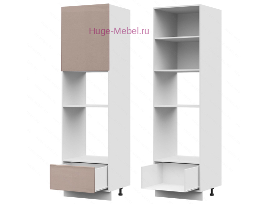 Пенал кухонный для встраиваемой техники 600 Ксения (кофе с молоком)