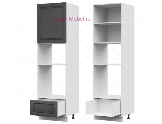 Пенал кухонный для встраиваемой техники 600 Мария (графит)