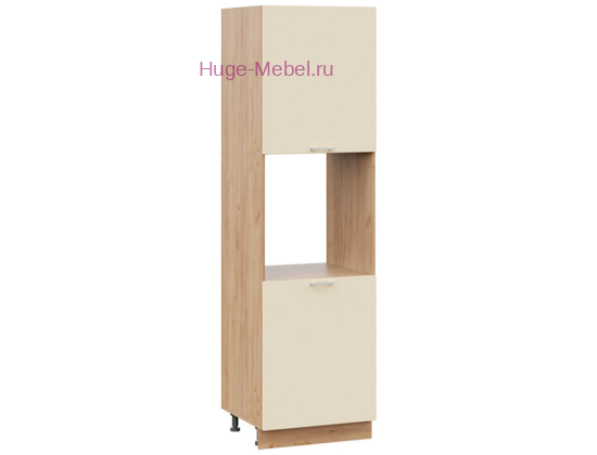 Пенал кухонный напольный с нишей 600 Катрин (крем) корпус крафт