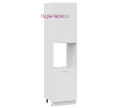 Пенал кухонный высокий с нишей 600 Катрин (софт вайт)