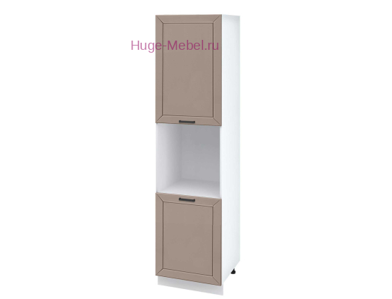 Пенал кухонный высокий с нишей 600 Альфа (латте)