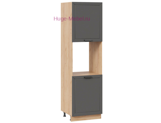 Пенал кухонный напольный с нишей 600 Альфа (вулкан) корпус крафт