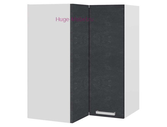 Угловой шкаф верхний прямой 600 Бетон (бетон черный)