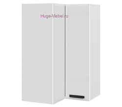 Угловой шкаф верхний прямой высокий 600 Призма (белый супермат)
