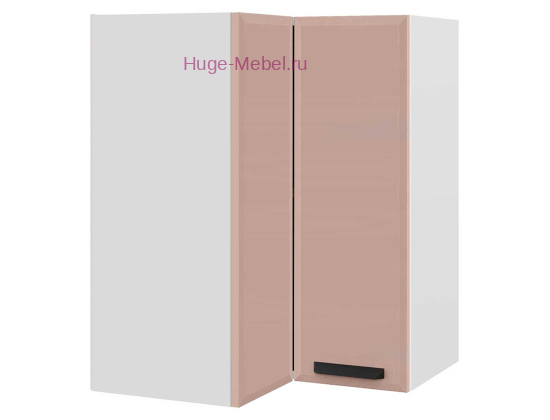 Угловой шкаф верхний прямой 600 Призма (мокко супермат)