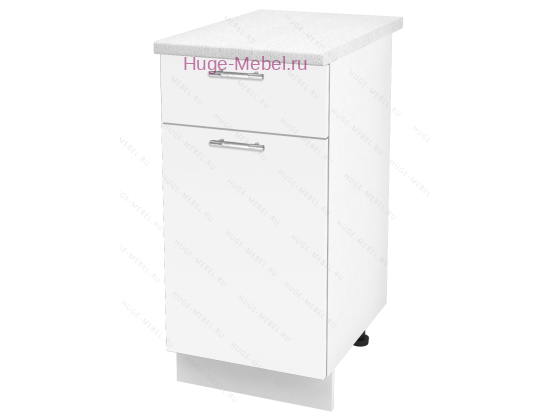 Нижний кухонный шкаф с ящиком  400 Ксения (белый)