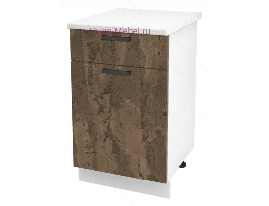 Нижний кухонный шкаф с ящиком  500 Пасаденна (ржавый камень)