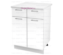 Нижний кухонный шкаф с ящиком  600 Ксения (белый)