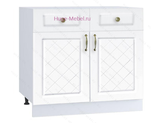 Нижний кухонный шкаф с ящиком  800 Модена (дуб белый)