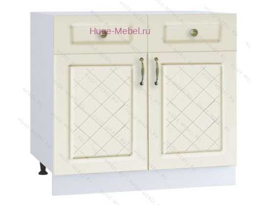 Нижний кухонный шкаф с ящиком  800 Модена (дуб ваниль)