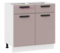 Нижний кухонный шкаф с ящиком 800 Призма (мокко супермат)