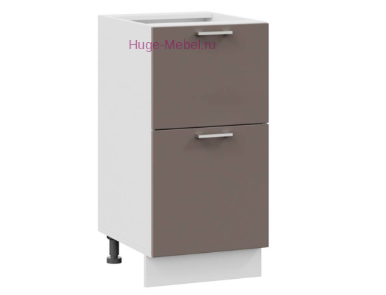 Нижний шкаф кухонный с двумя ящиками 400 Катрин (муссон)
