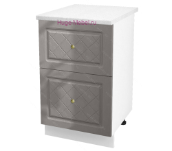 Нижний шкаф кухонный с двумя ящиками 500 Модена (дуб серый)