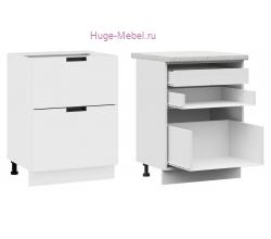 Нижний шкаф кухонный с внутренним ящиком 600 Сахара (белый)