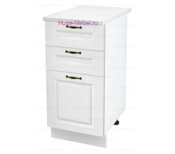 Кухонный шкаф нижний с тремя ящиками 400 Мария (белый)