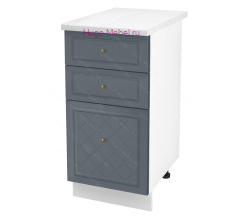 Кухонный шкаф нижний с тремя ящиками 400 Модена (дуб серый)