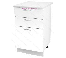 Кухонный шкаф нижний с тремя ящиками 500 Ксения (белый)