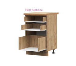 Корпус кухонного шкафа нижнего с 3 ящиками 500 ПВ (дуб крафт)