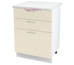 Кухонный шкаф нижний с тремя ящиками 600 Ксения (ваниль)