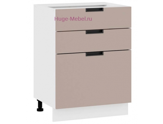 Кухонный шкаф нижний с тремя ящиками 600 Сахара (латте)