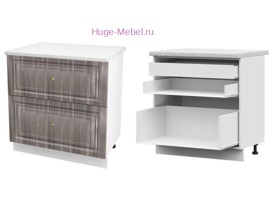 Кухонный шкаф нижний с внутренним ящиком 800 Юлия (сандал серый)