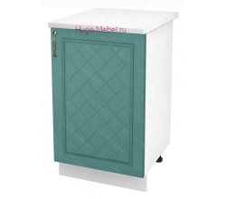 Шкаф кухонный нижний 500 Модена (дуб бирюза)