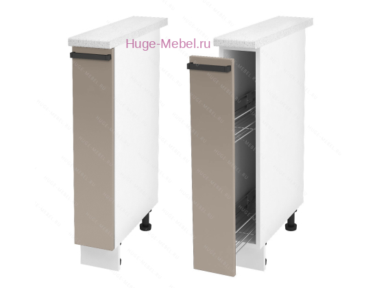 Нижний кухонный шкаф бутылочница 150 Альфа (латте)