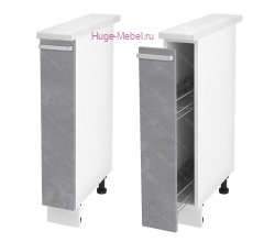 Нижний кухонный шкаф бутылочница 150 Бетон (бетон серый)