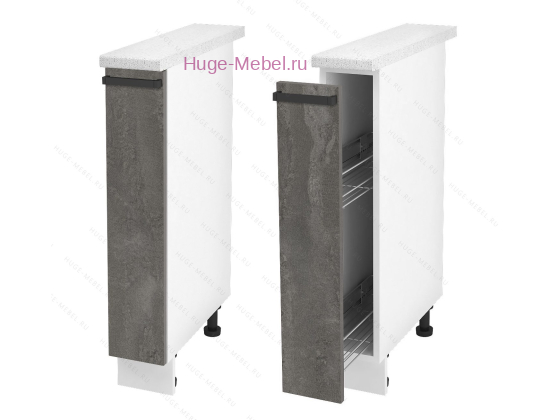 Нижний кухонный шкаф бутылочница 200 Пасаденна (железный камень)