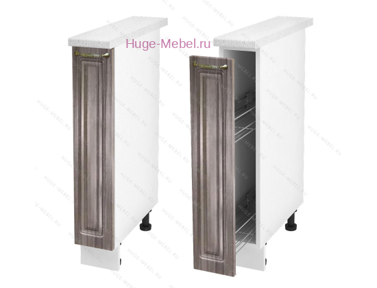 Нижний кухонный шкаф бутылочница 150 Юлия (сандал серый)